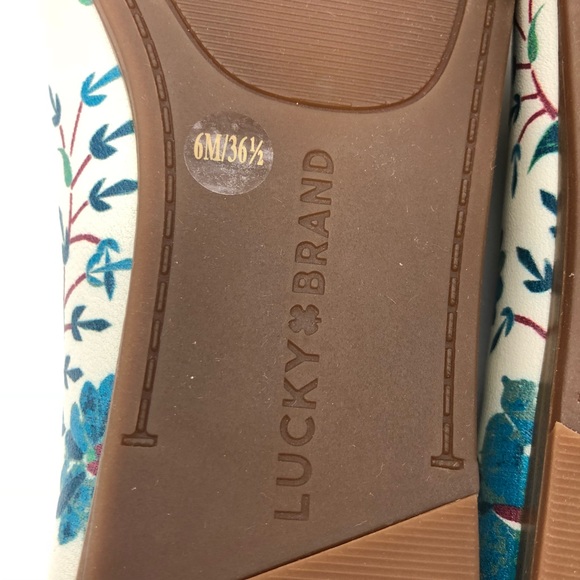 NIB Lucky Brand BARBORA Flat Mule Floral Slides - Picture 9 of 11